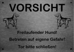 Warnschild Hund Edelstahl: 
